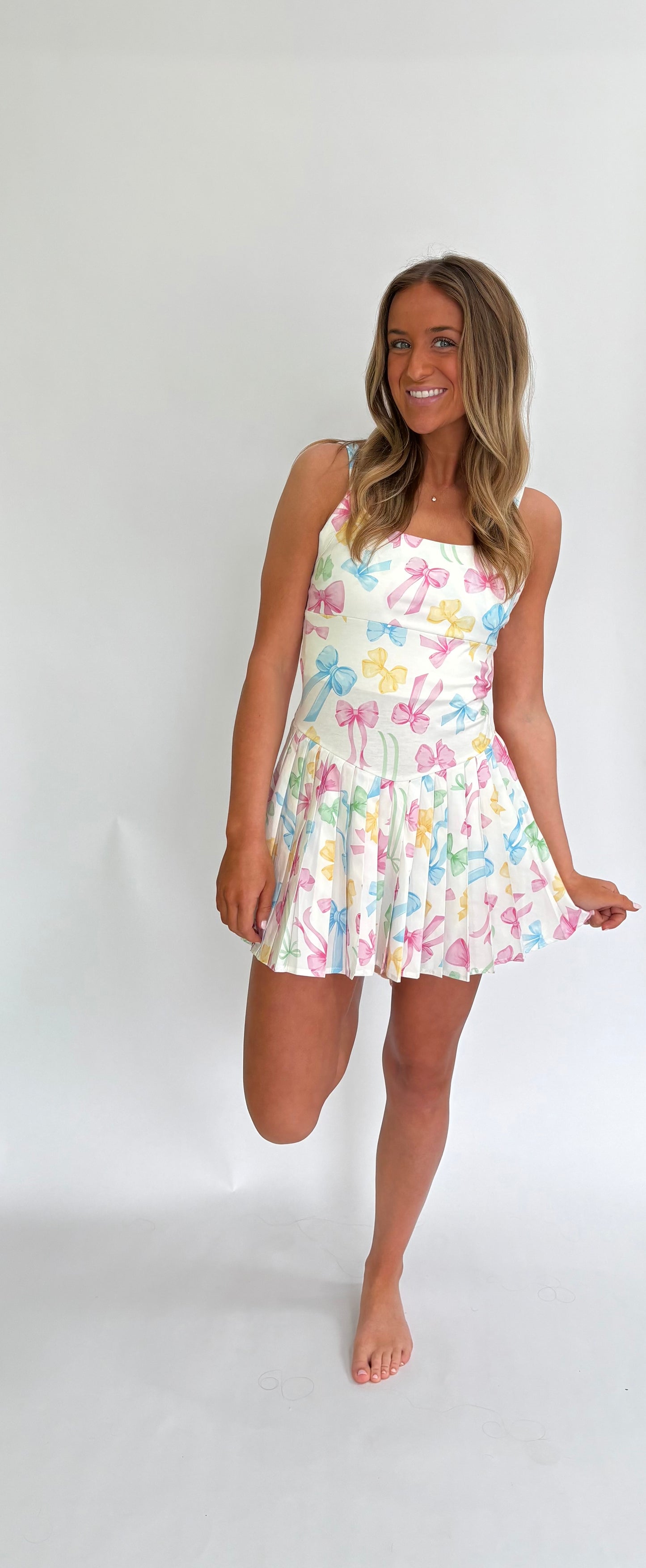 Girly Girl Bow Romper Dress