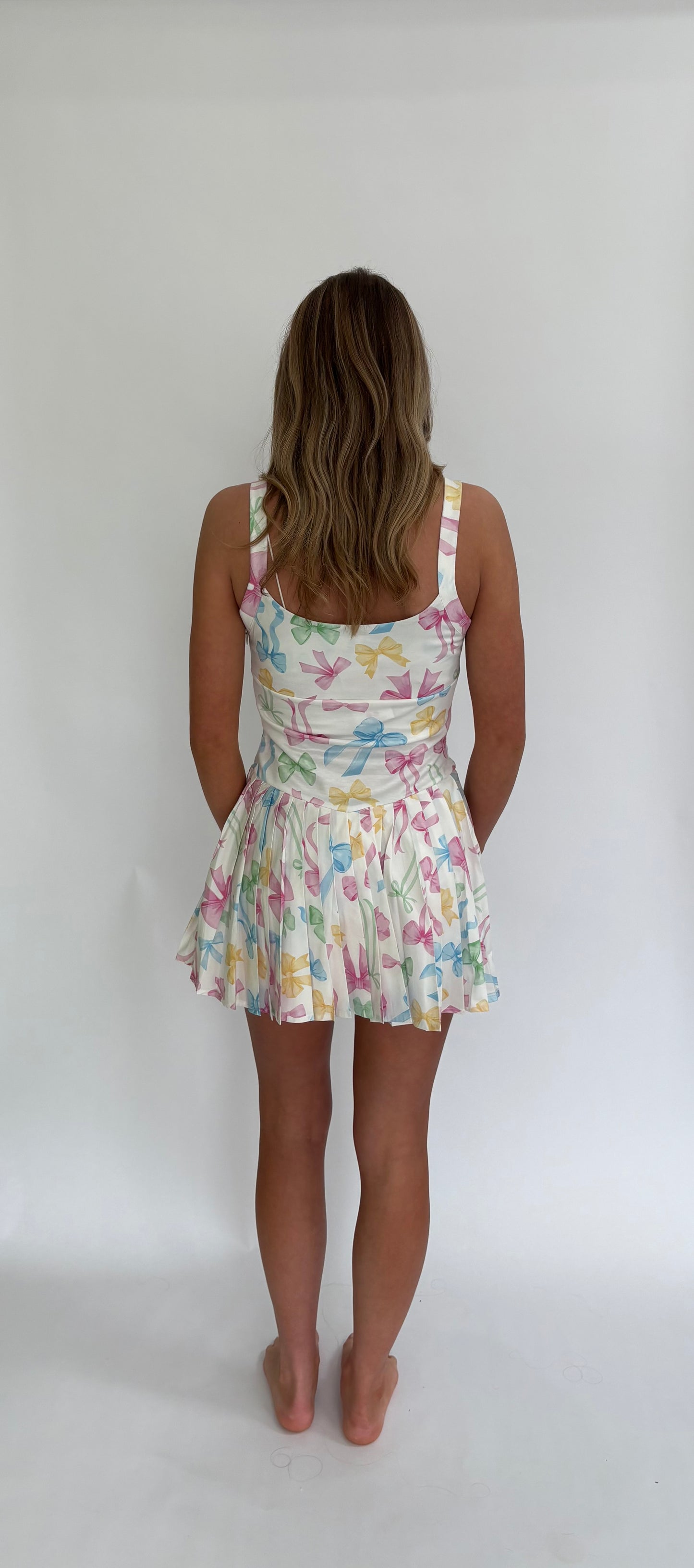 Girly Girl Bow Romper Dress