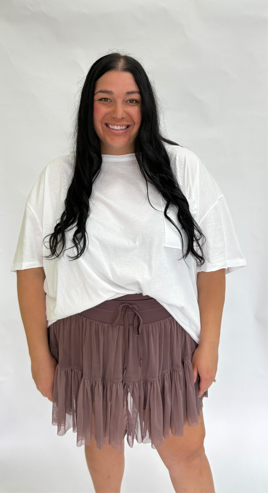 POPFLEX Pirouette Skort - Peppercorn - PLUS