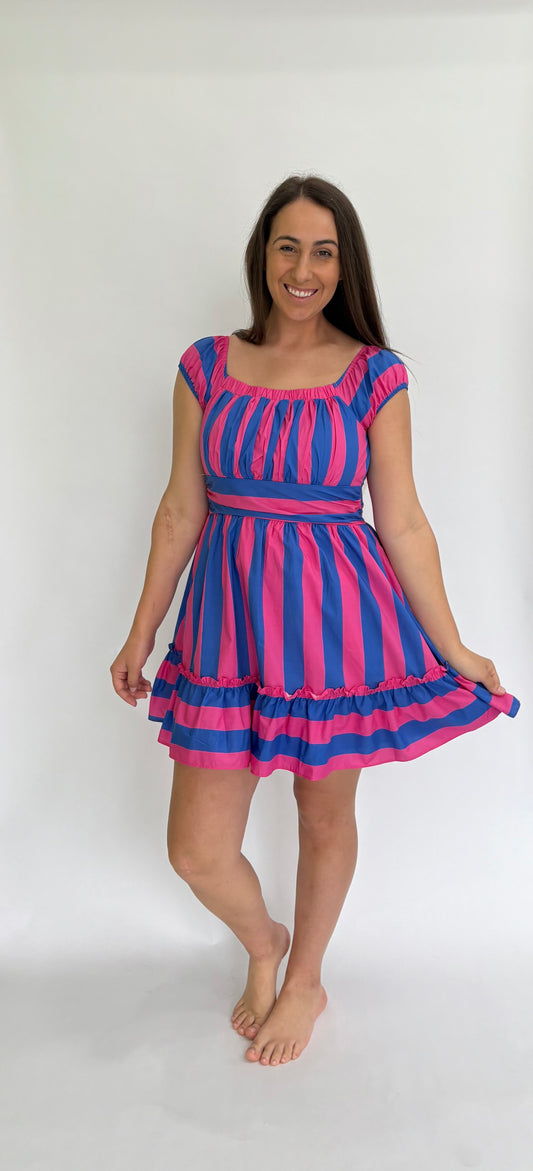 Summer In Stripes Mini Dress